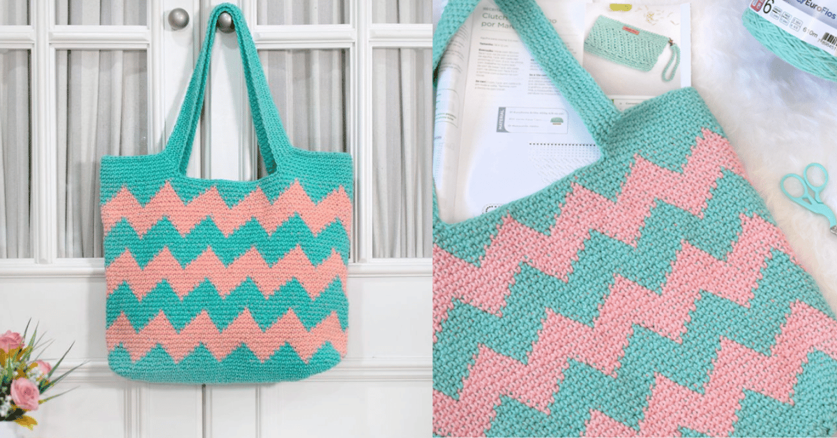 Bolsa em Crochê com Ponto Chevron: Passo a passo