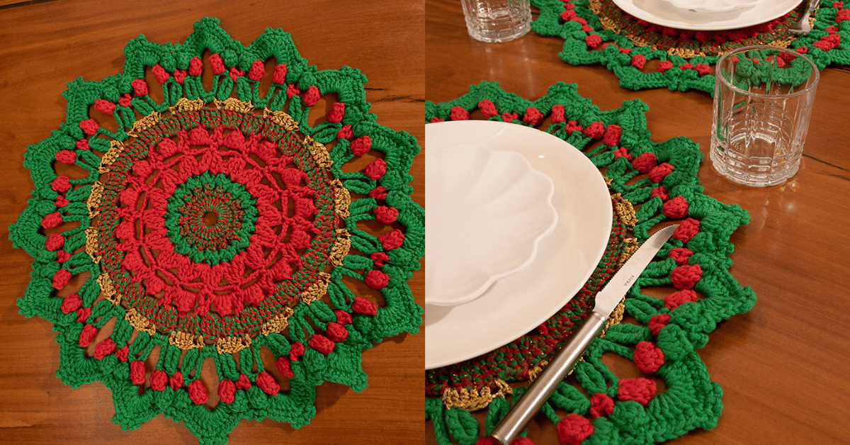 Sousplat de natal: Passo a passo