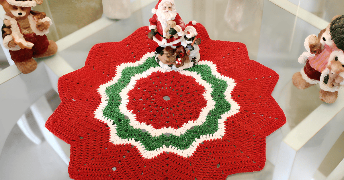 Centro de mesa de crochê para o Natal: Passo a passo