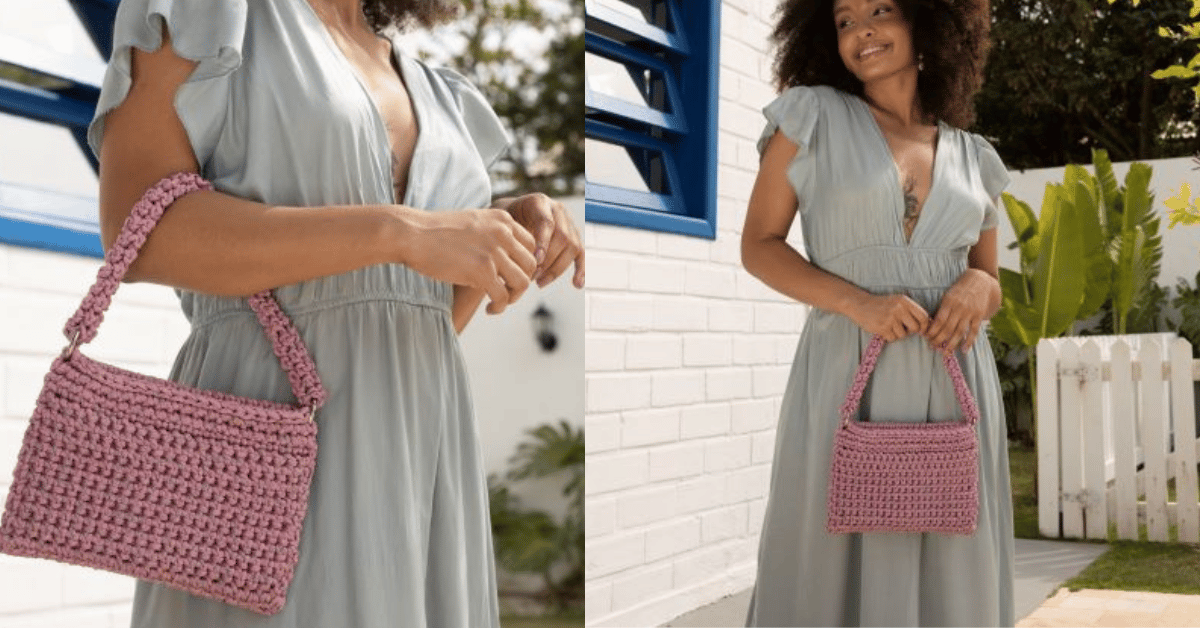 Bolsa pequena em crochê: Passo a passo