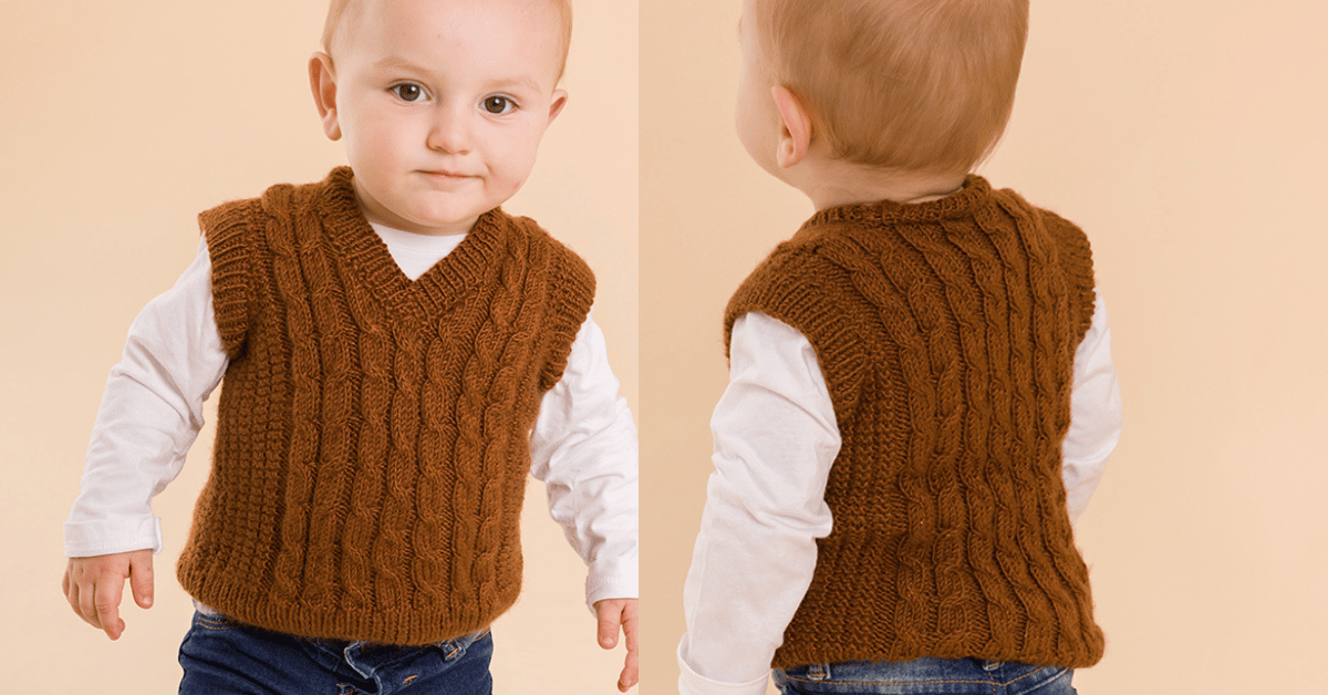 Faça de um jeito fácil e simples colete infantil de tricô: Passo passo com gráficos