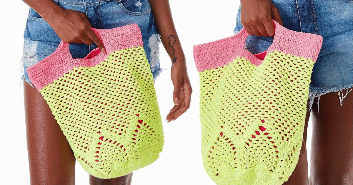 Bolsa de Crochê Simples e Fácil Neon: Passo a passo
