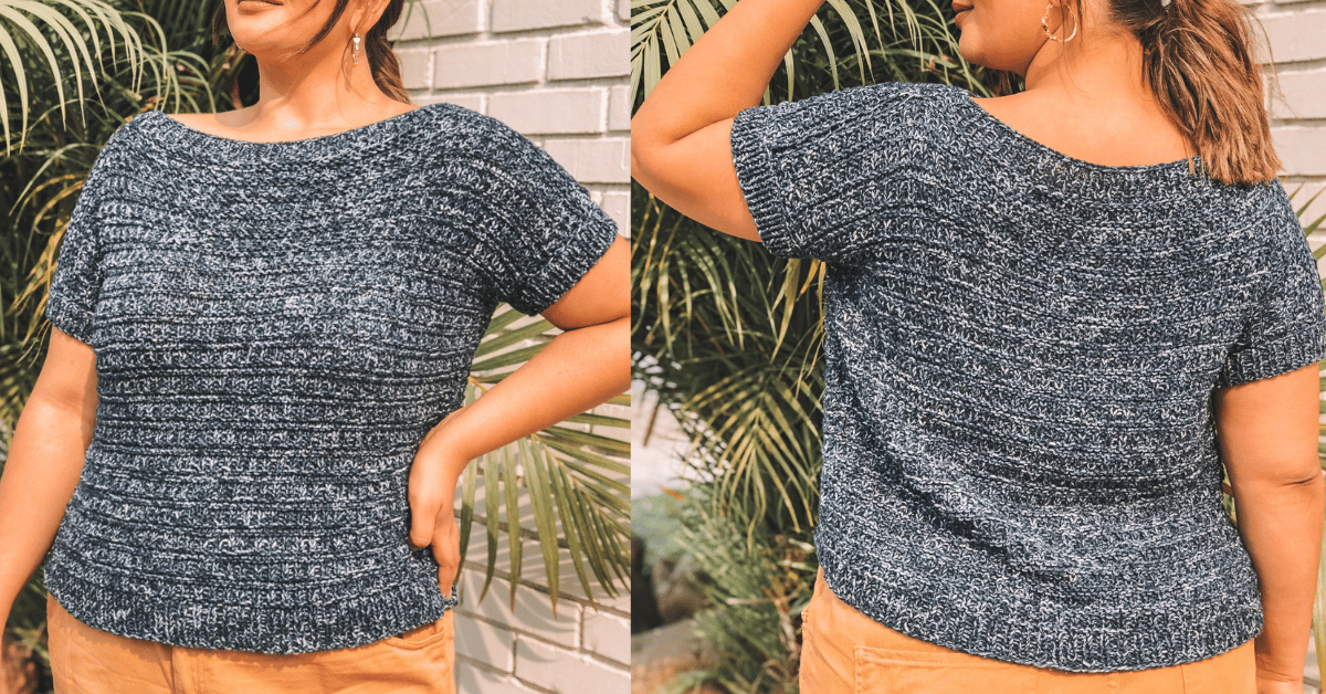 Fique linda com a blusinha em tricô com manga: Passo a passo com gráficos