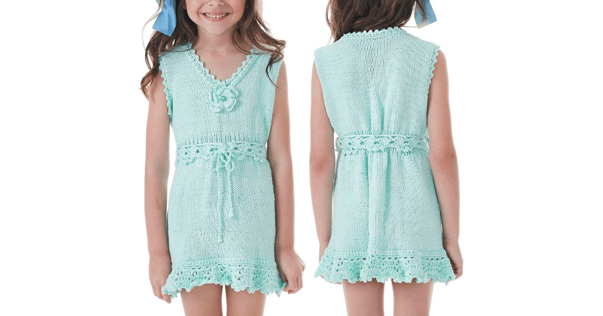 Lindo e fácil vestido de tricô para criança: Passo a passo com gráficos