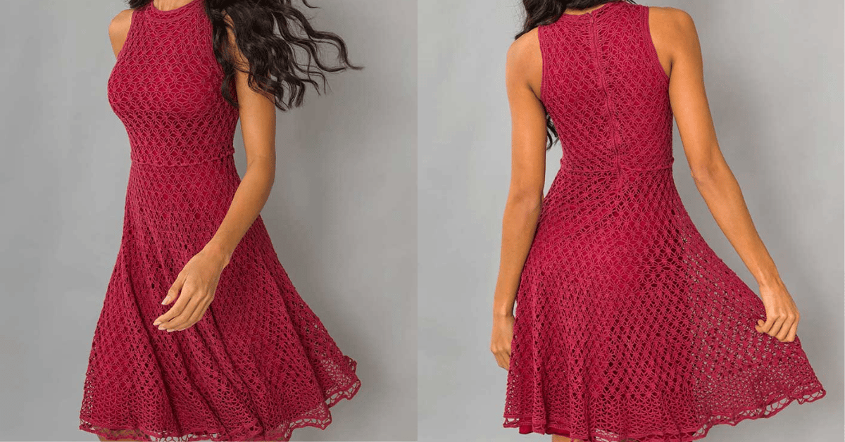 Fique linda no natal com o vestido de crochê midi godê: Passo a passo com gráficos