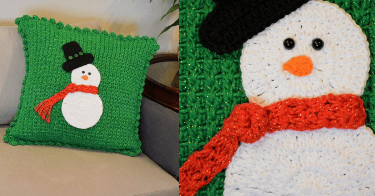 Almofada boneco de neve para o natal: Passo a passo com gráficos