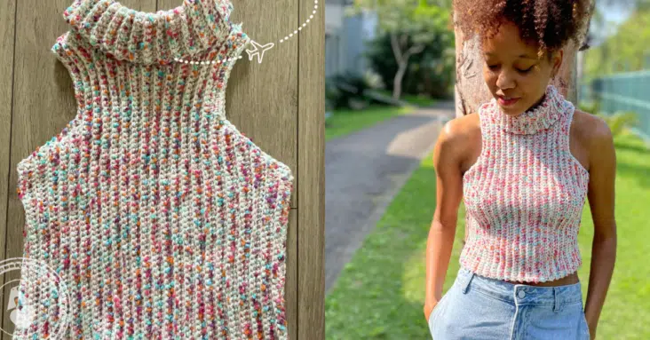 Faça a Linda Regata de Gola Alta em Crochê: Passo a Passo da Receita