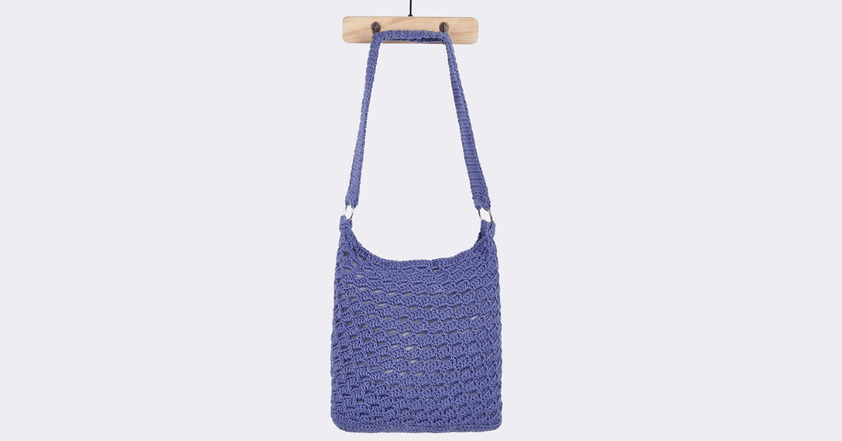 Faça a linda bolsa azul em crochê: Passo a passo da receita