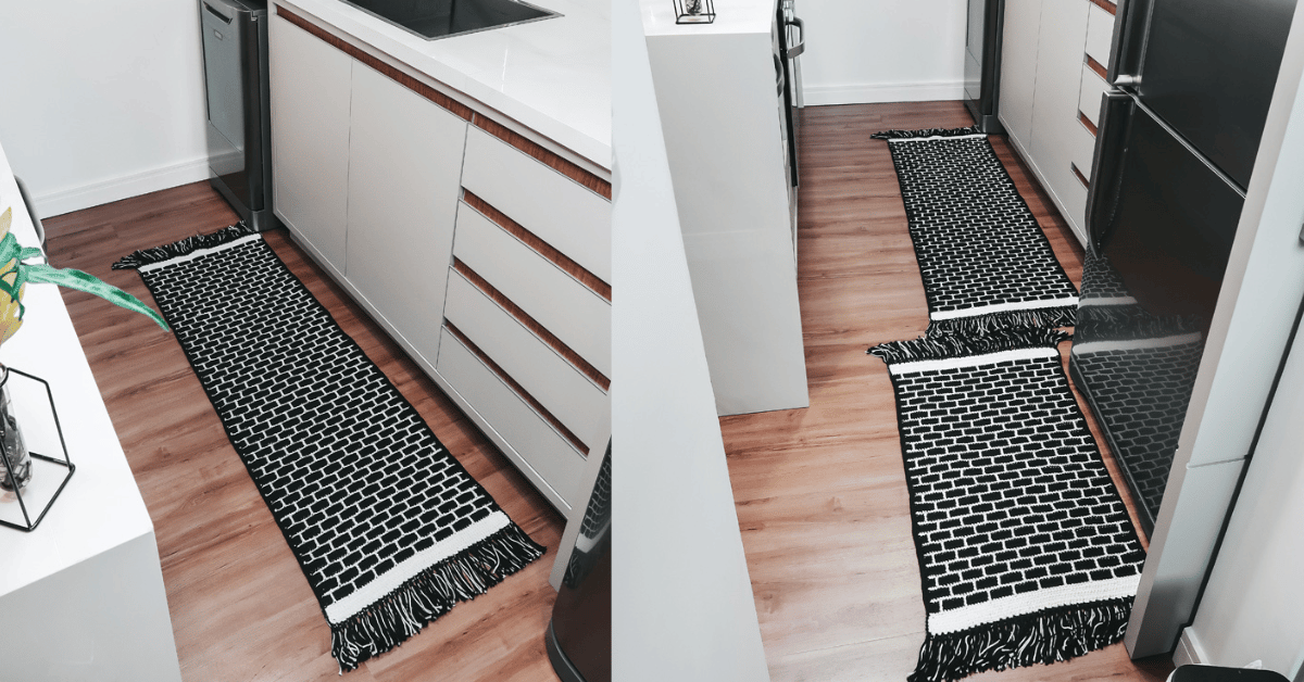 Lindo jogo de cozinha em crochê preto e branco: Passo a passo com gráficos