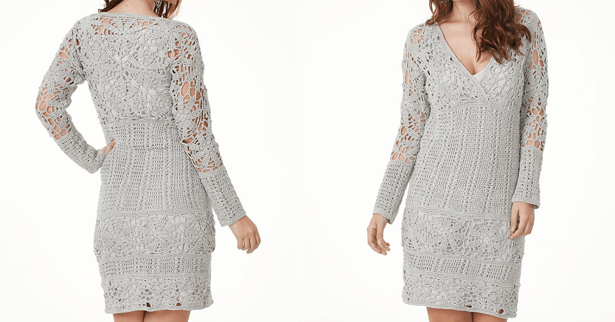 Faça o lindo vestido prata em crochê: Passo a passo com gráficos