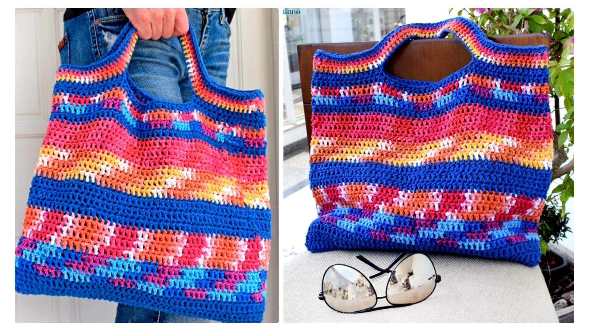 Faça a linda bolsa de crochê multicolorida: Receita e gráfico