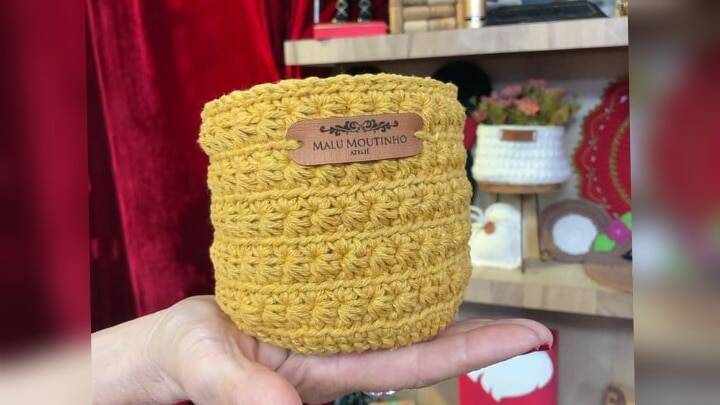 Faça Fácil o Cachepô de Crochê com Barbante 6: Receita e videoaula