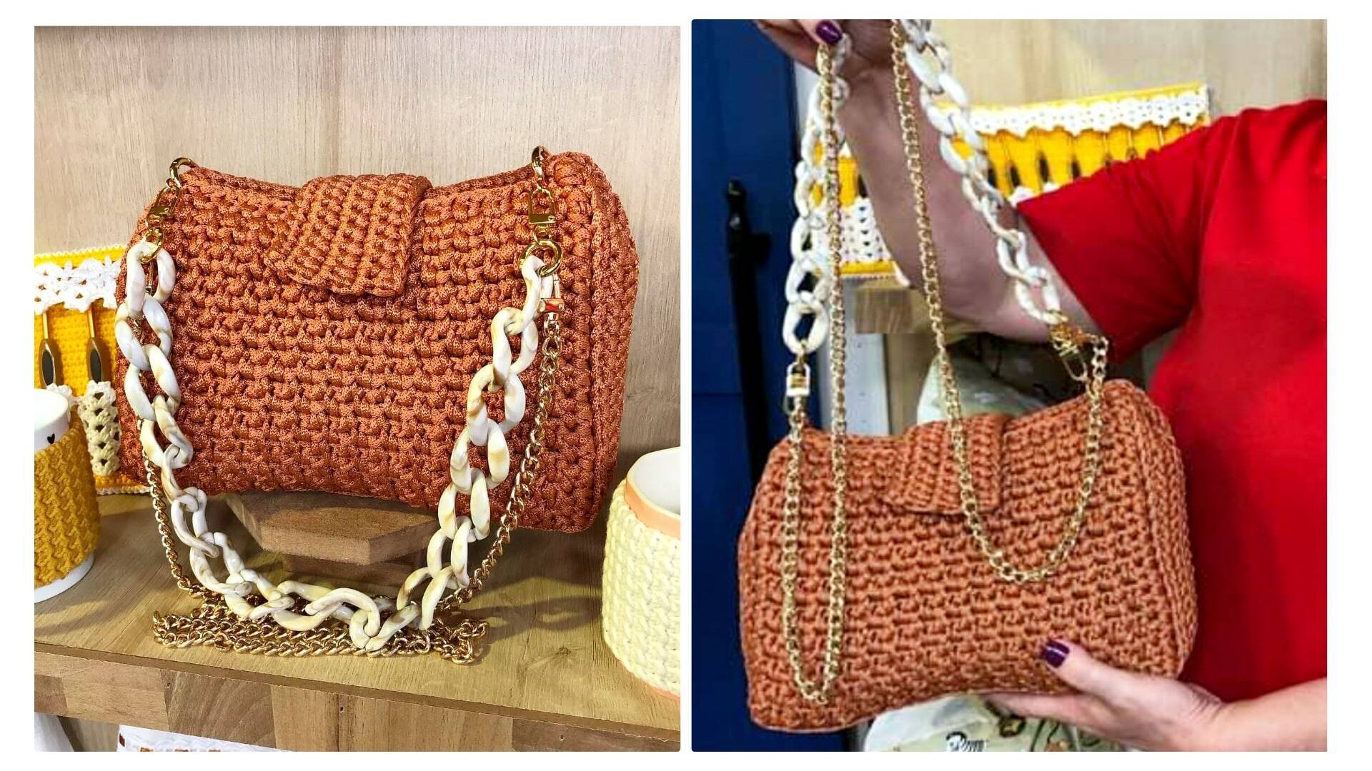 Bolsa de crochê com fio náutico: Receita e tutorial passo a passo