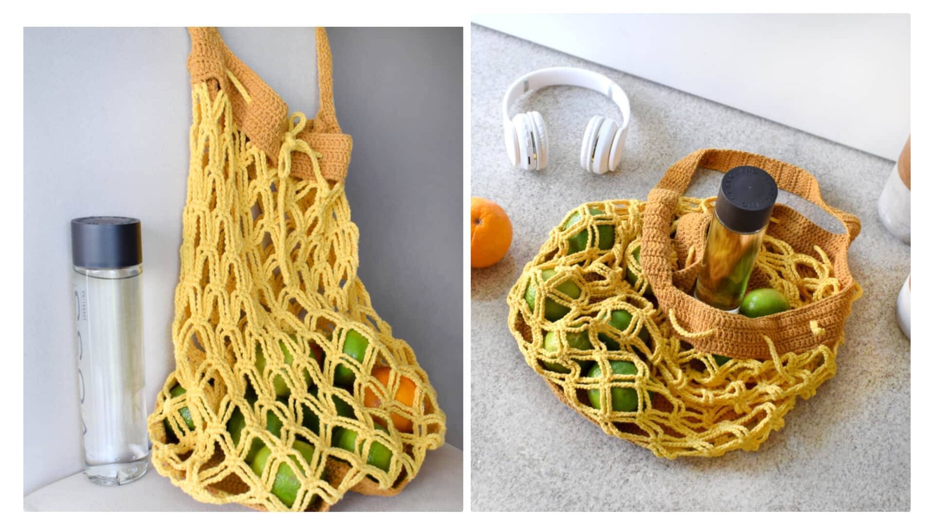 Bolsa de Crochê Net Bag Fácil: Receita e Gráfico