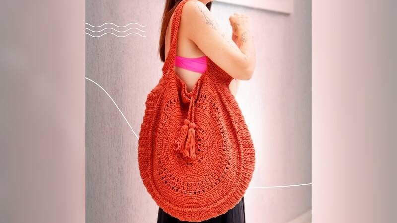 Bolsa de crochê de praia redonda: Passo a passo da receita