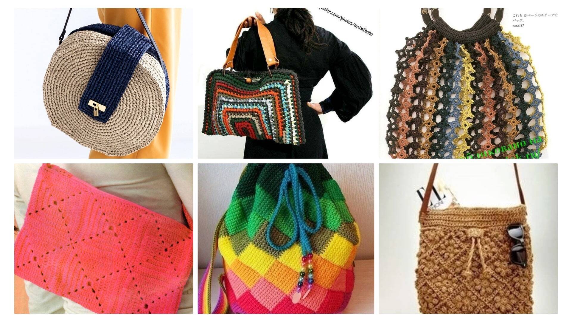 Receita de Bolsa de Crochê – 40 Gráficos de Bolsas Grátis