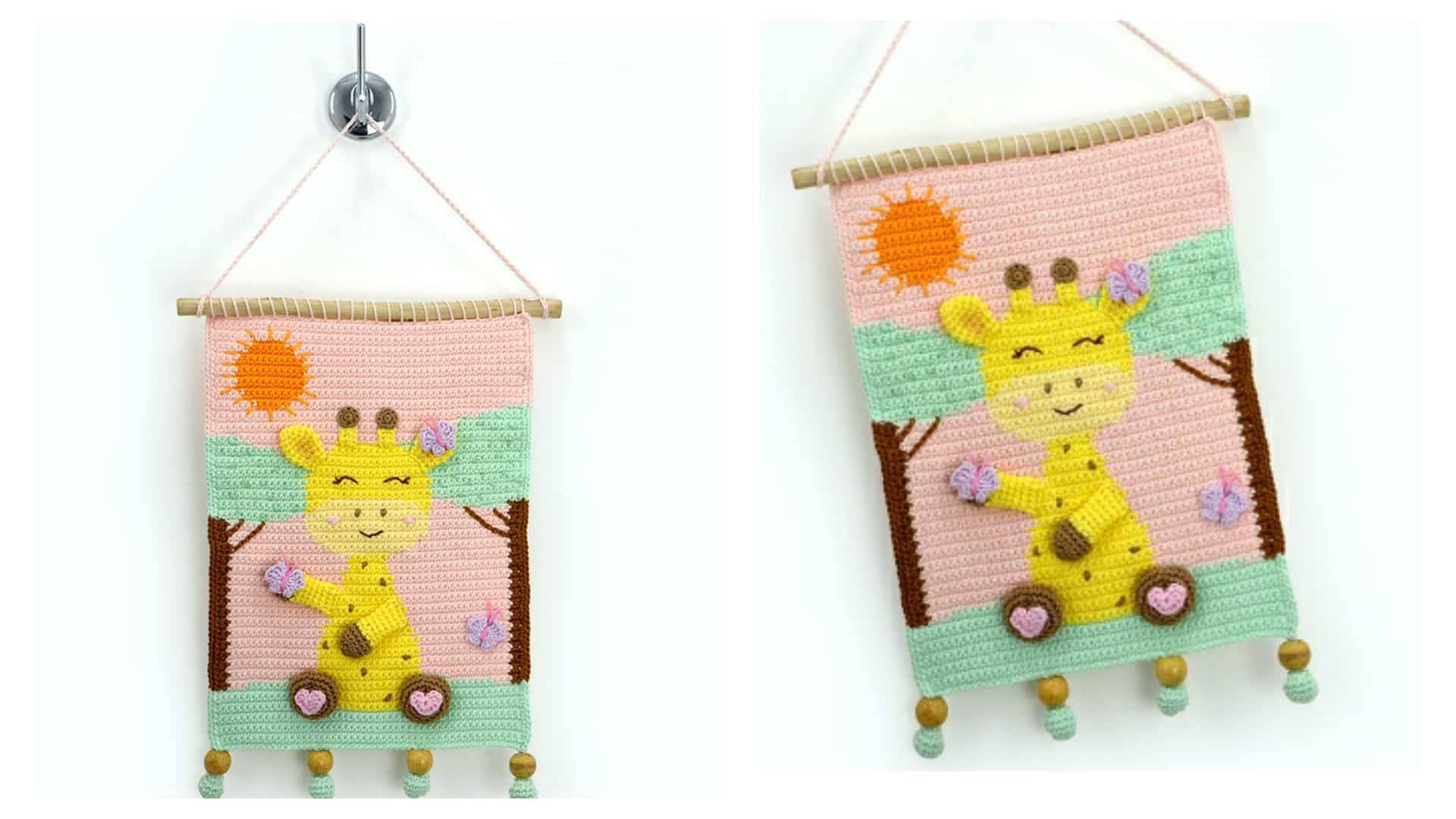 Flâmula de Girafa em Crochê para Decoração: Receita com Gráficos