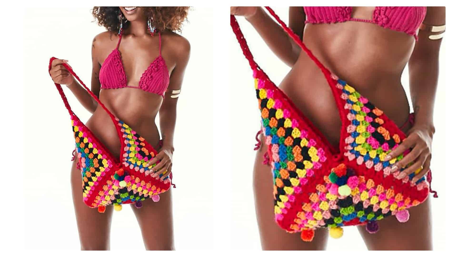 Faça fácil Bolsa de Crochê Com Square: Receita e Gráfico