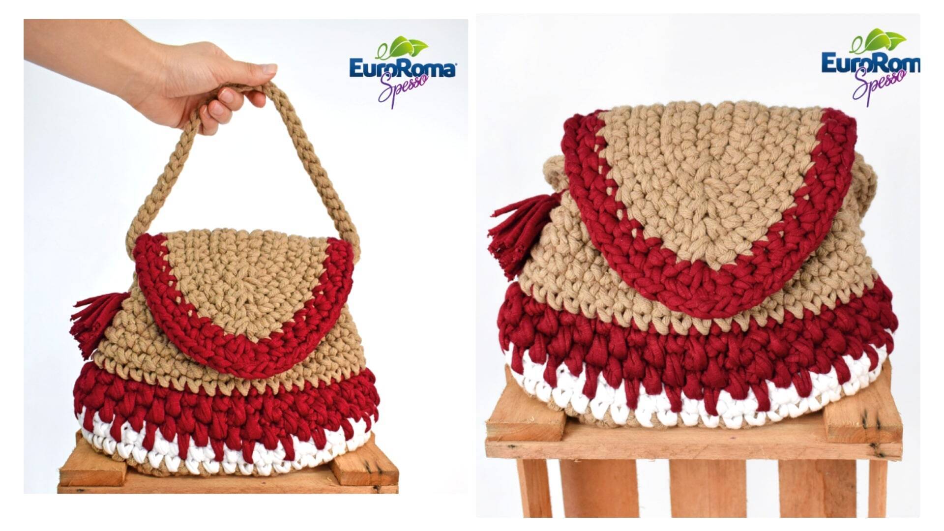 Maxi Bolsa de Crochê Com Fio De Malha Estilo: Receita e Gráfico