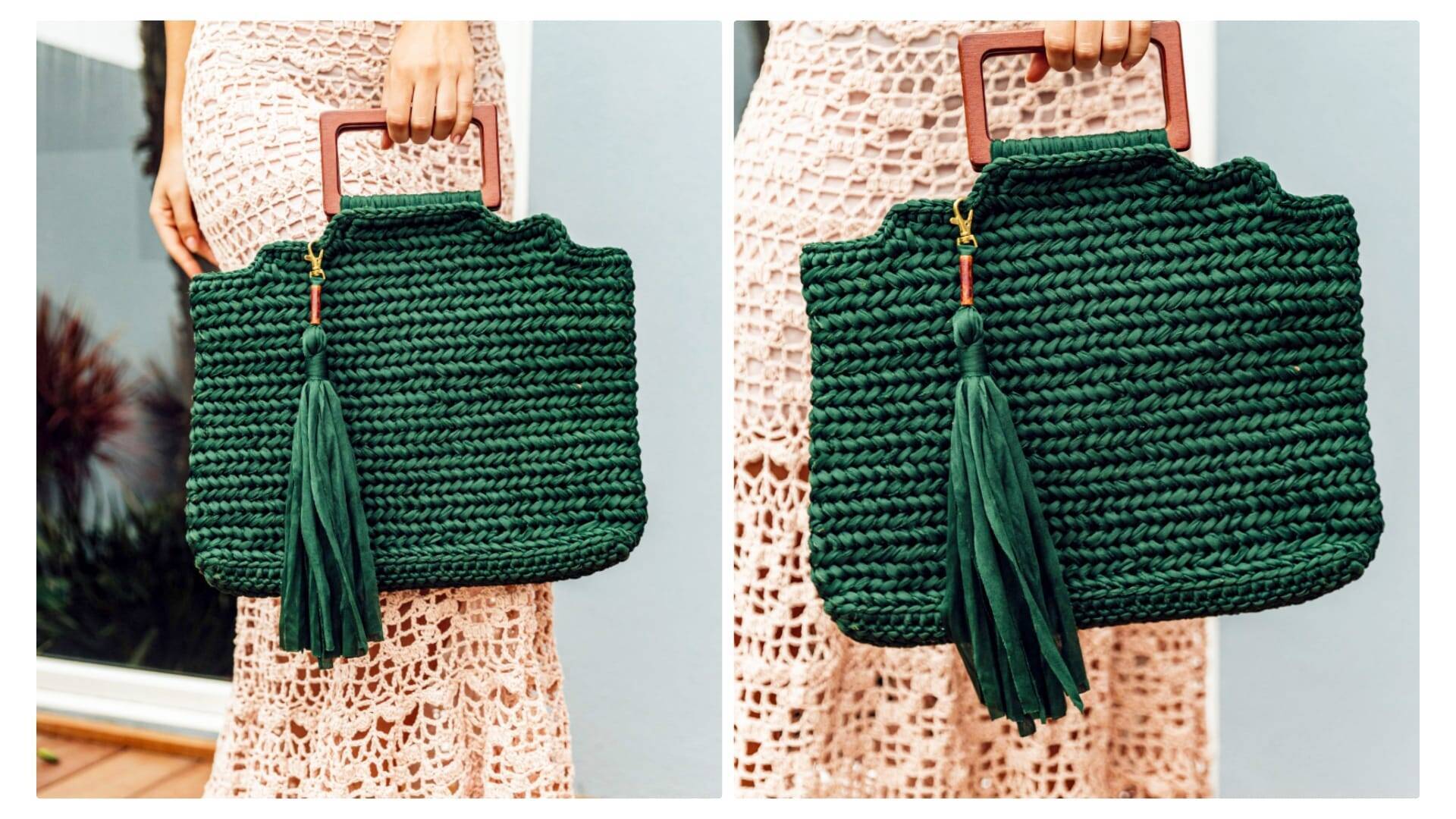 Lindíssima Bolsa de Crochê com Fio de Malha: Receita e Gráfico