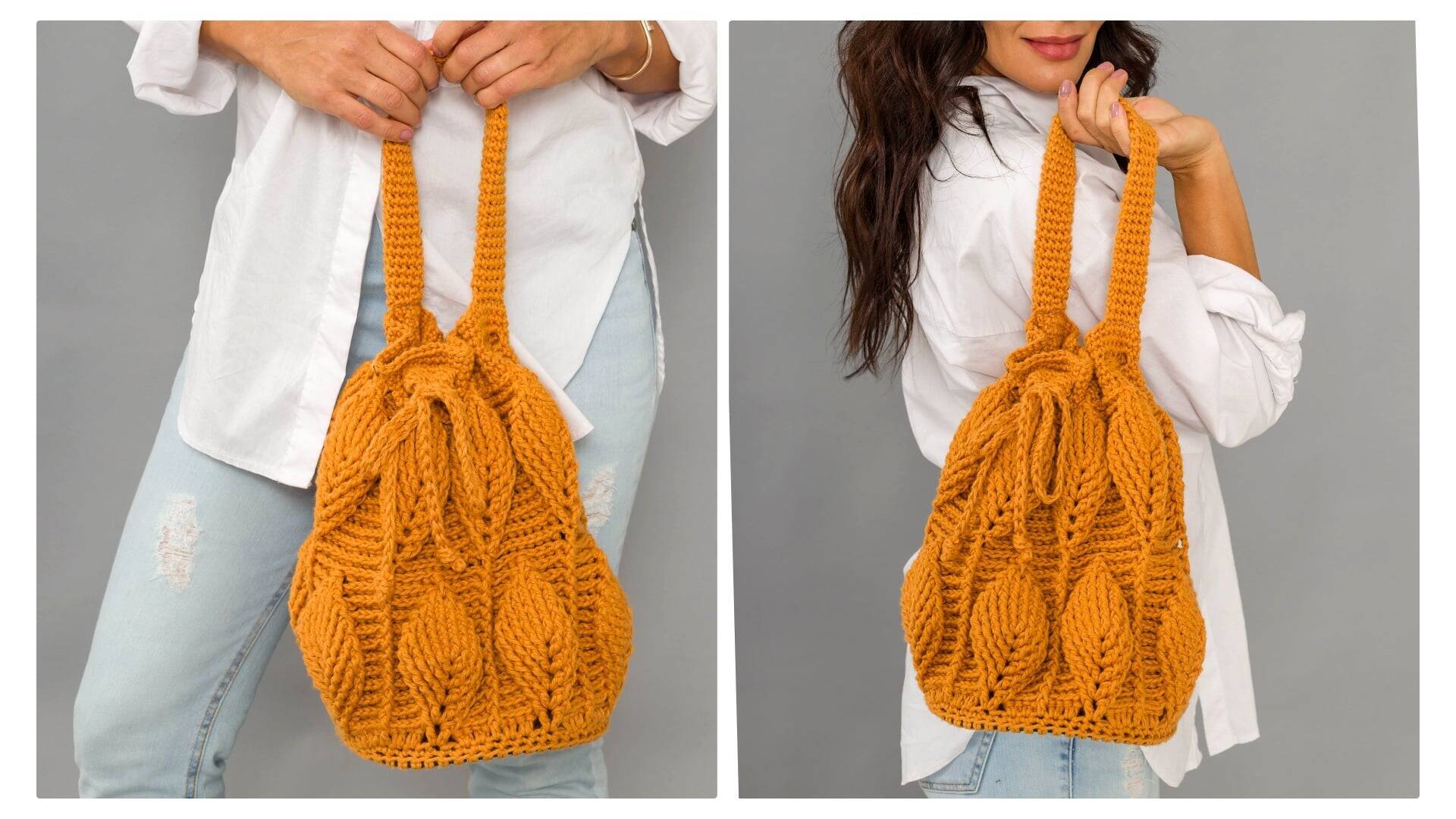 Bolsa de Crochê Folhas : Tutorial de Bolsa de Crochê para Iniciantes