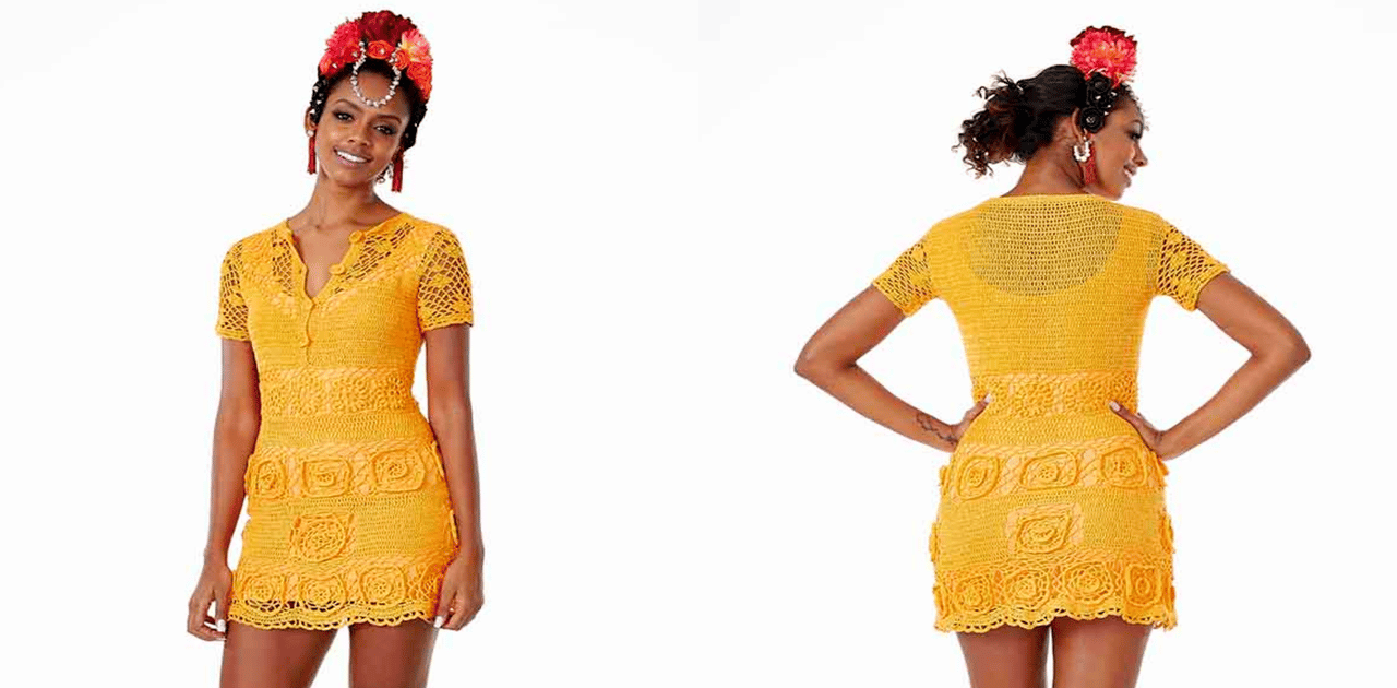 Aprenda esse belíssimo vestido de crochê cenoura: Passo a passo