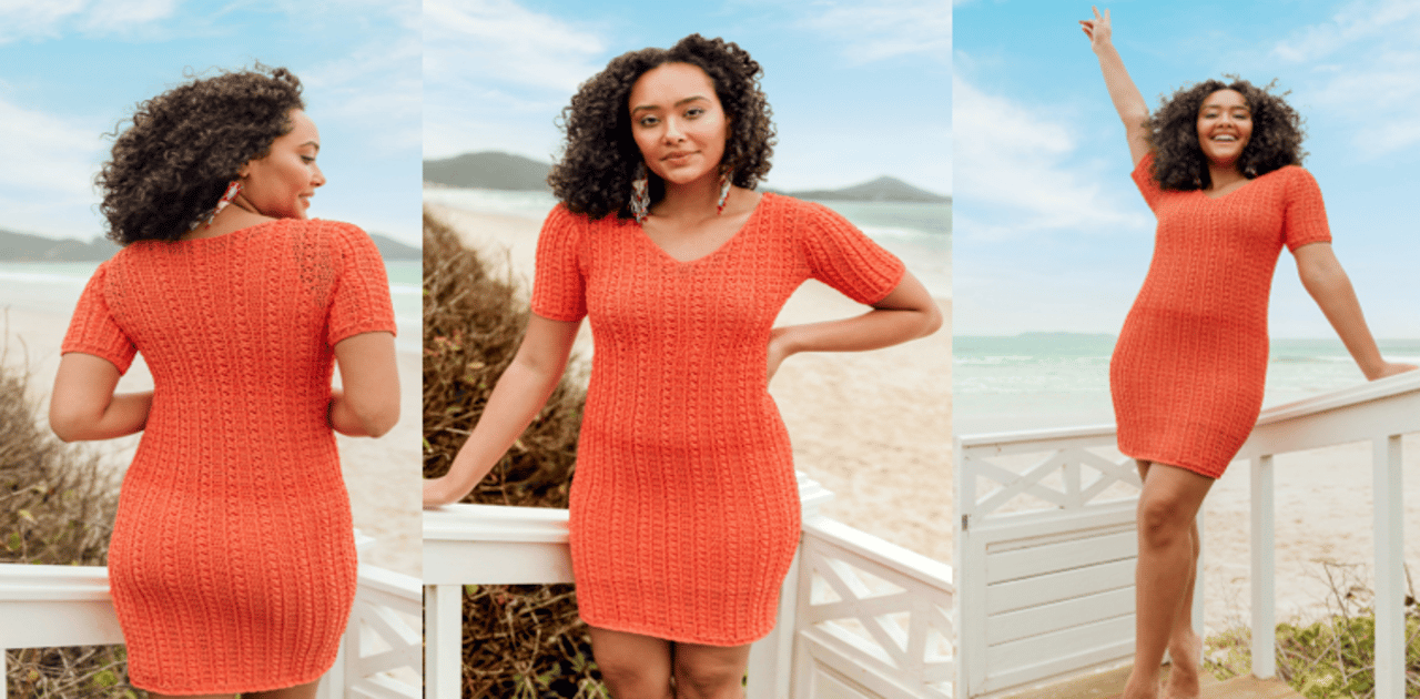 Aprenda esse belíssimo vestido de crochê coral. Passo a passo.