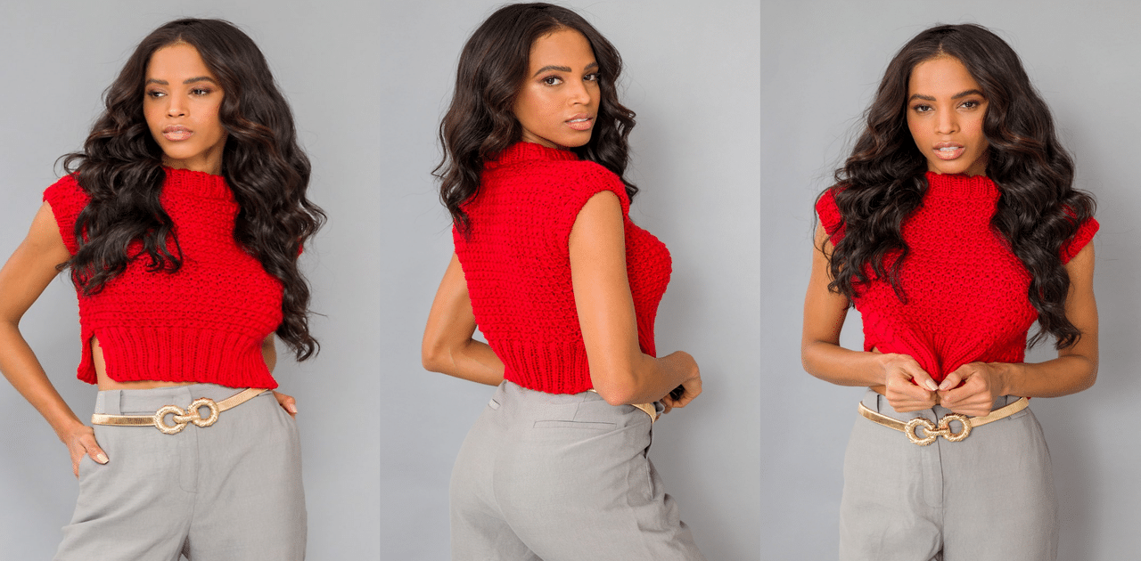 Faça esse cropped de tricô charme e arrase