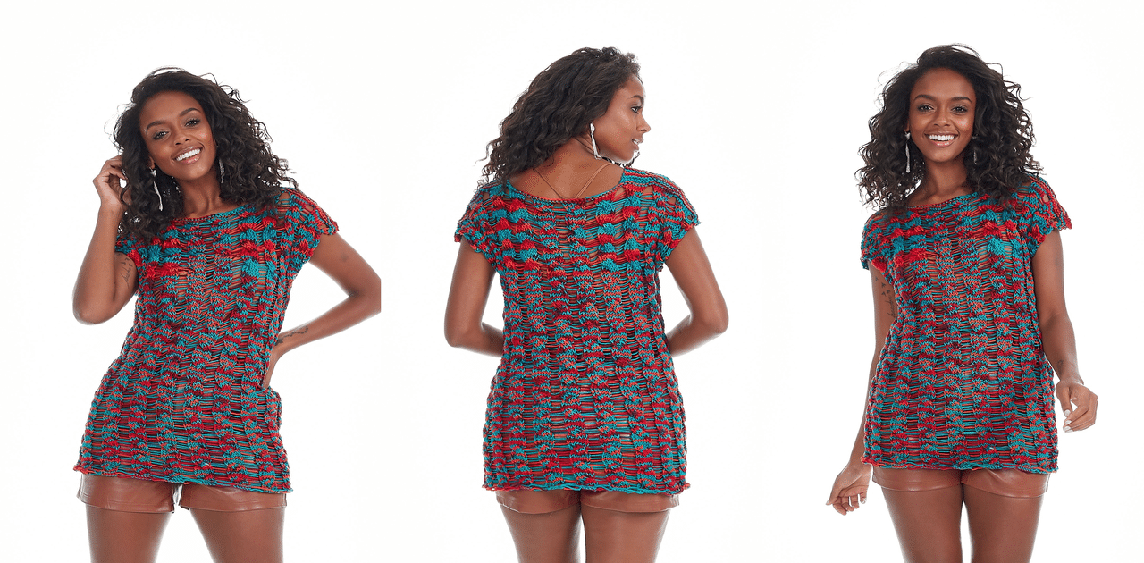 Aprenda a belíssima blusa de tricô Bahamas: Receita e gráfico