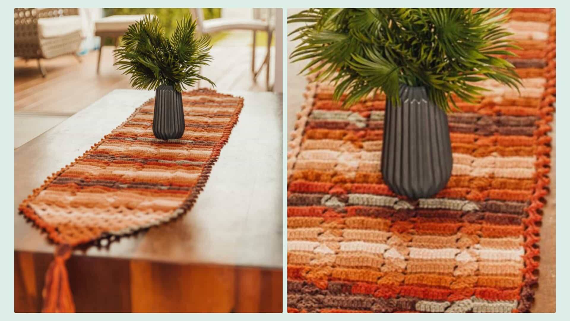 Lindo e Fácil Caminho de Mesa de Crochê Batik