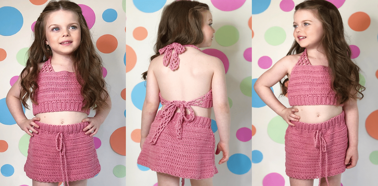 Aprenda o fofíssimo conjunto de crochê infantil Camafeu