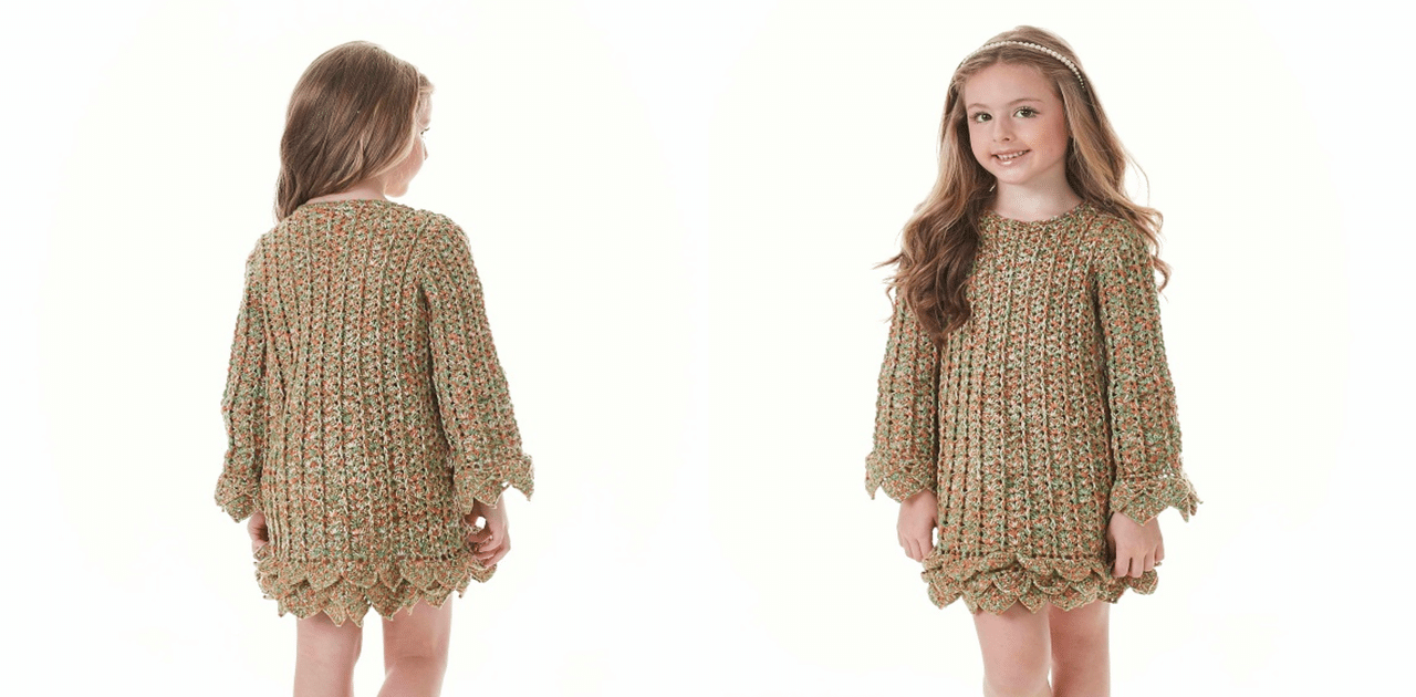 Vestido de crochê infantil Multicolorido: Passo a passo