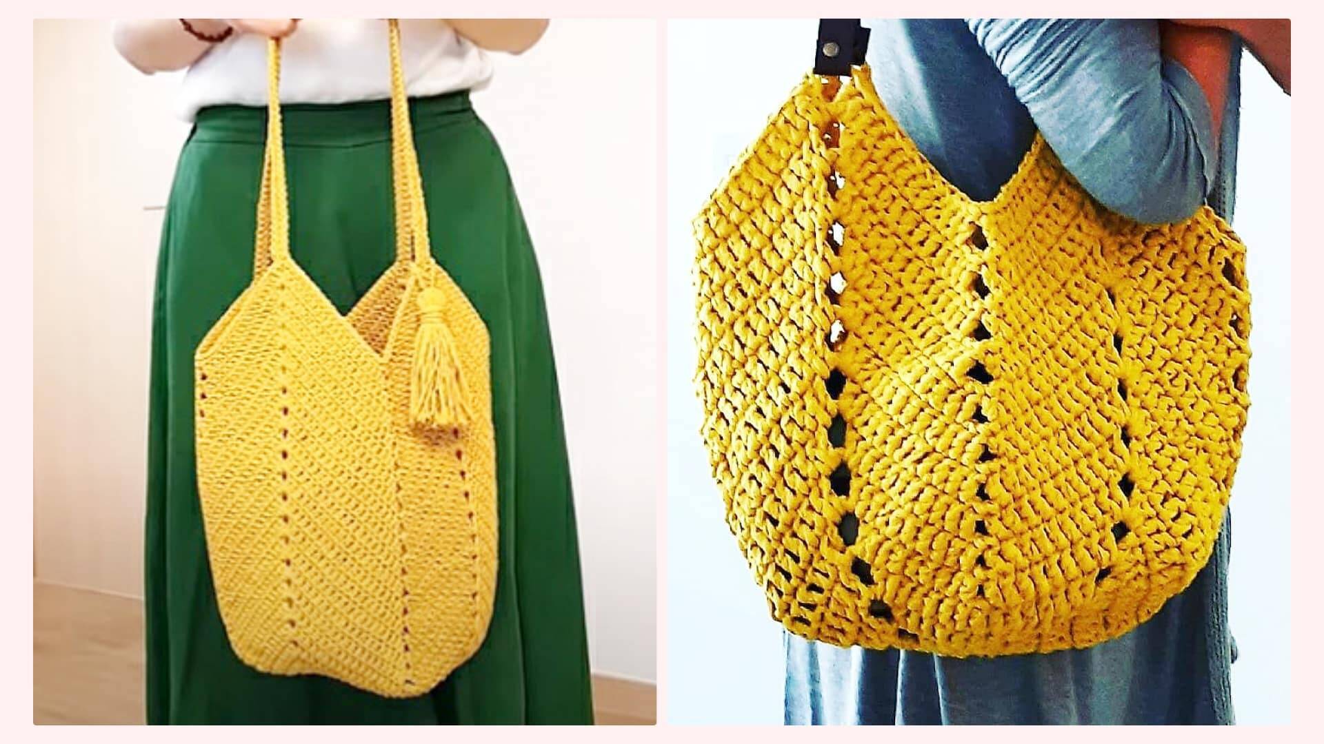 Confira como fazer uma bolsa de crochê simples e super estilosa