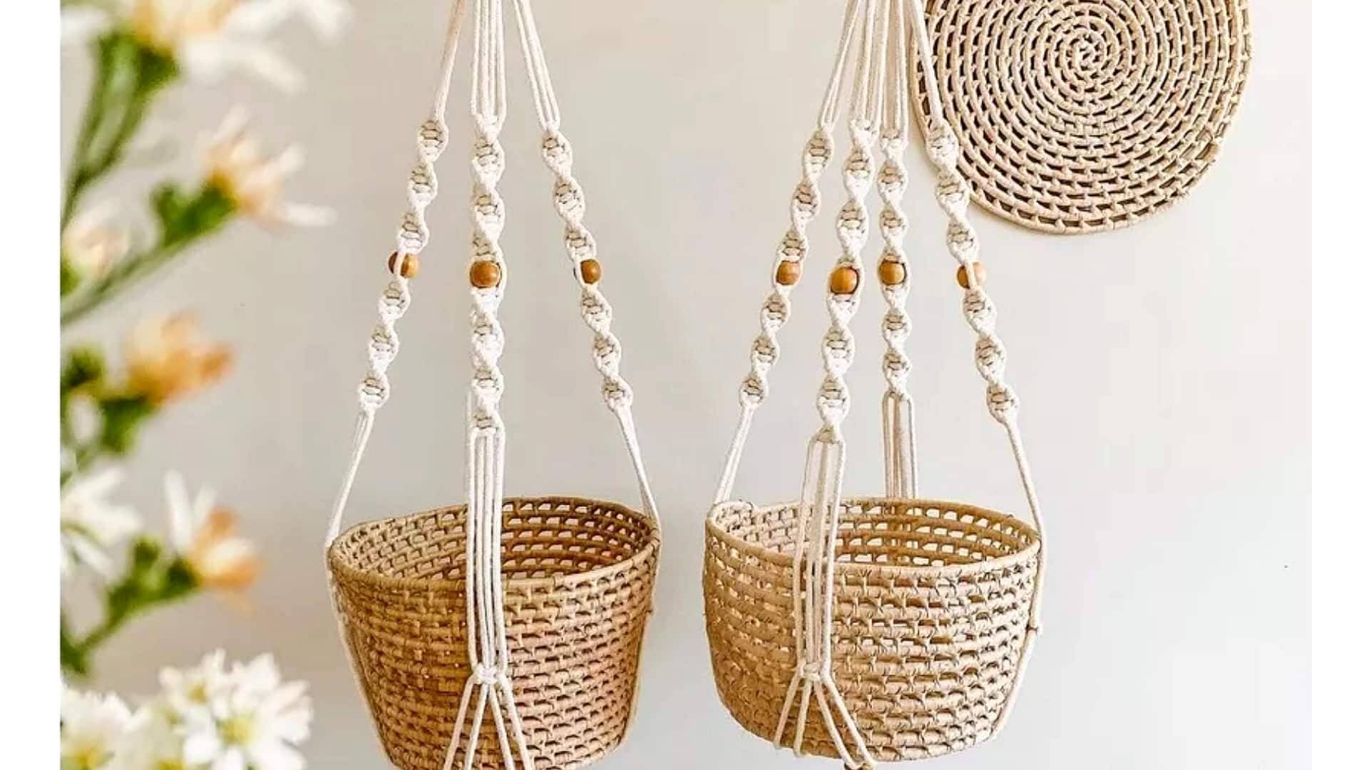 Macramê: Faça o lindo suporte de macramê para os vasos