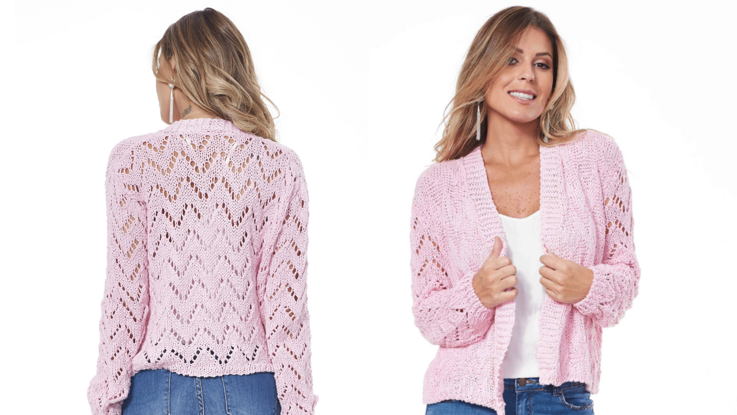 Casaco de tricô Candy: Receita e gráfico