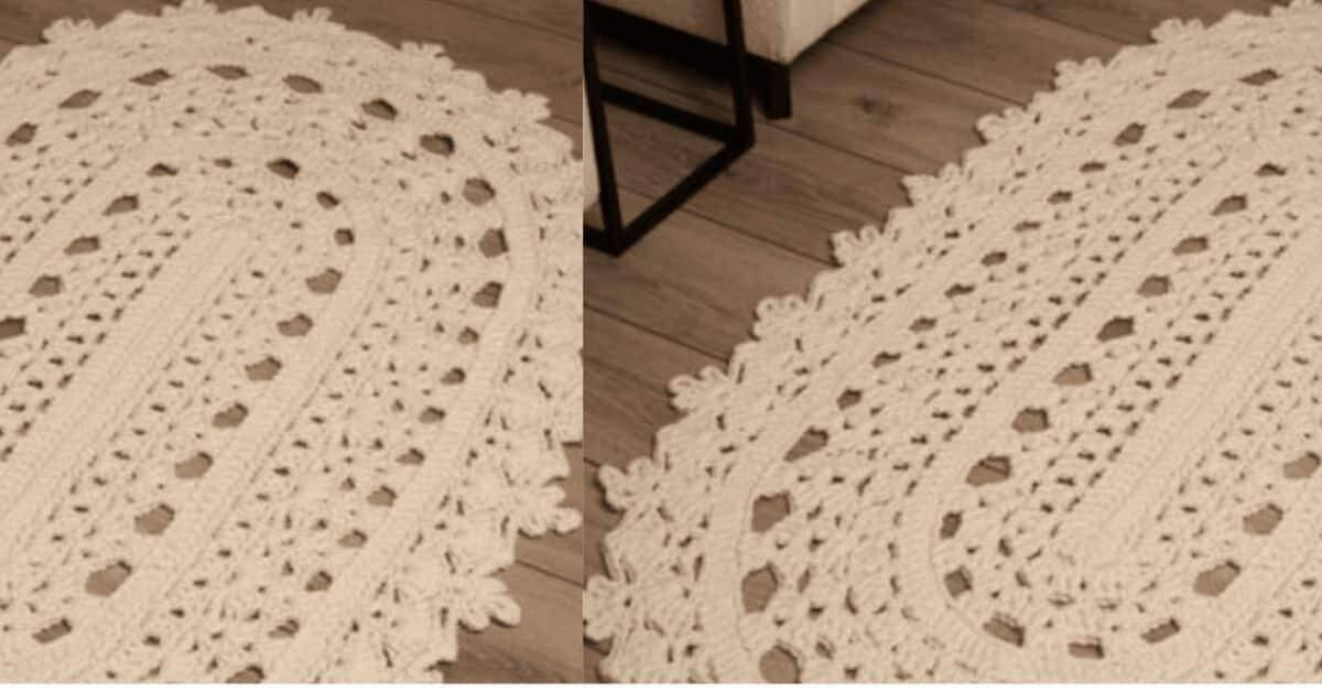 Tapete de Crochê Oval com Euroroma Spesso Maxi – Super fácil de fazer!