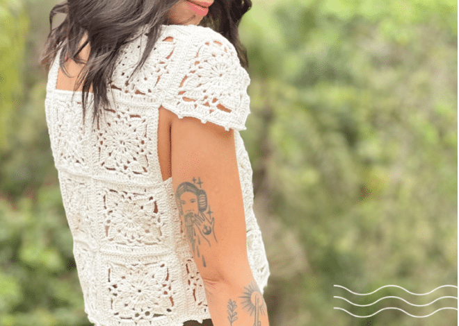 Blusa Quadradinhos de crochê: Veja como é fácil de fazer!