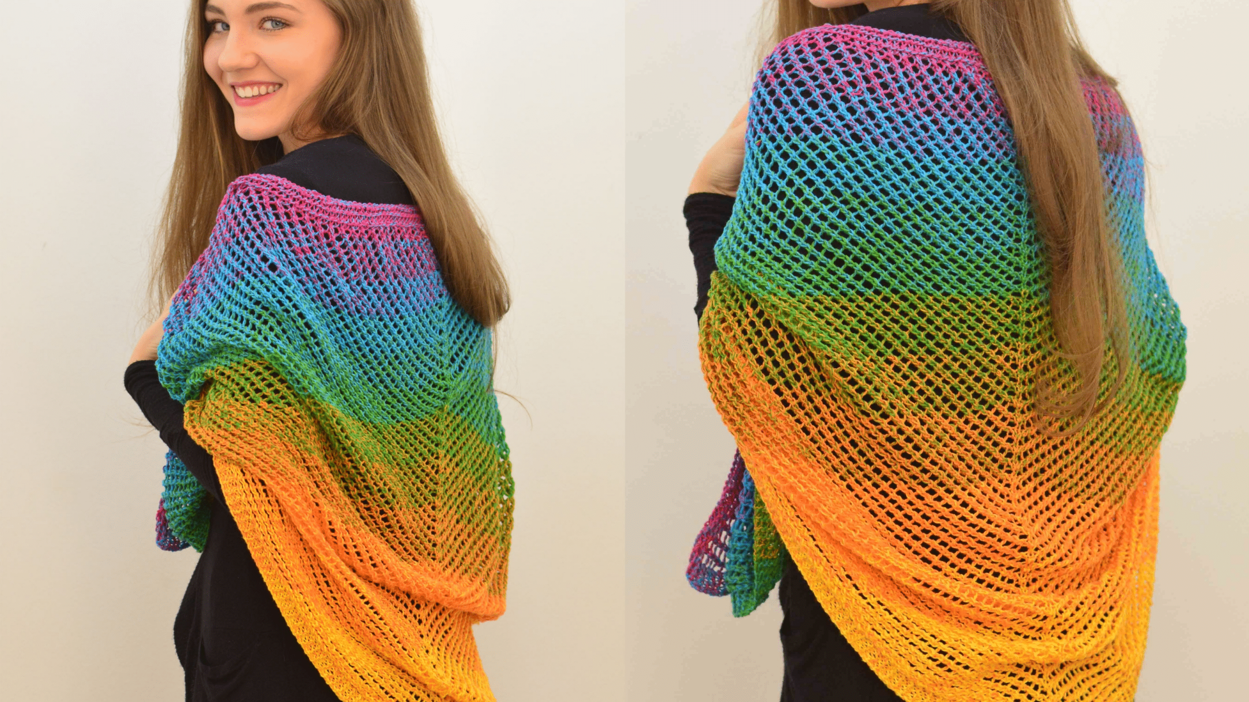 O xale de tricô Prisma vai trazer cor e estilo ao seu look