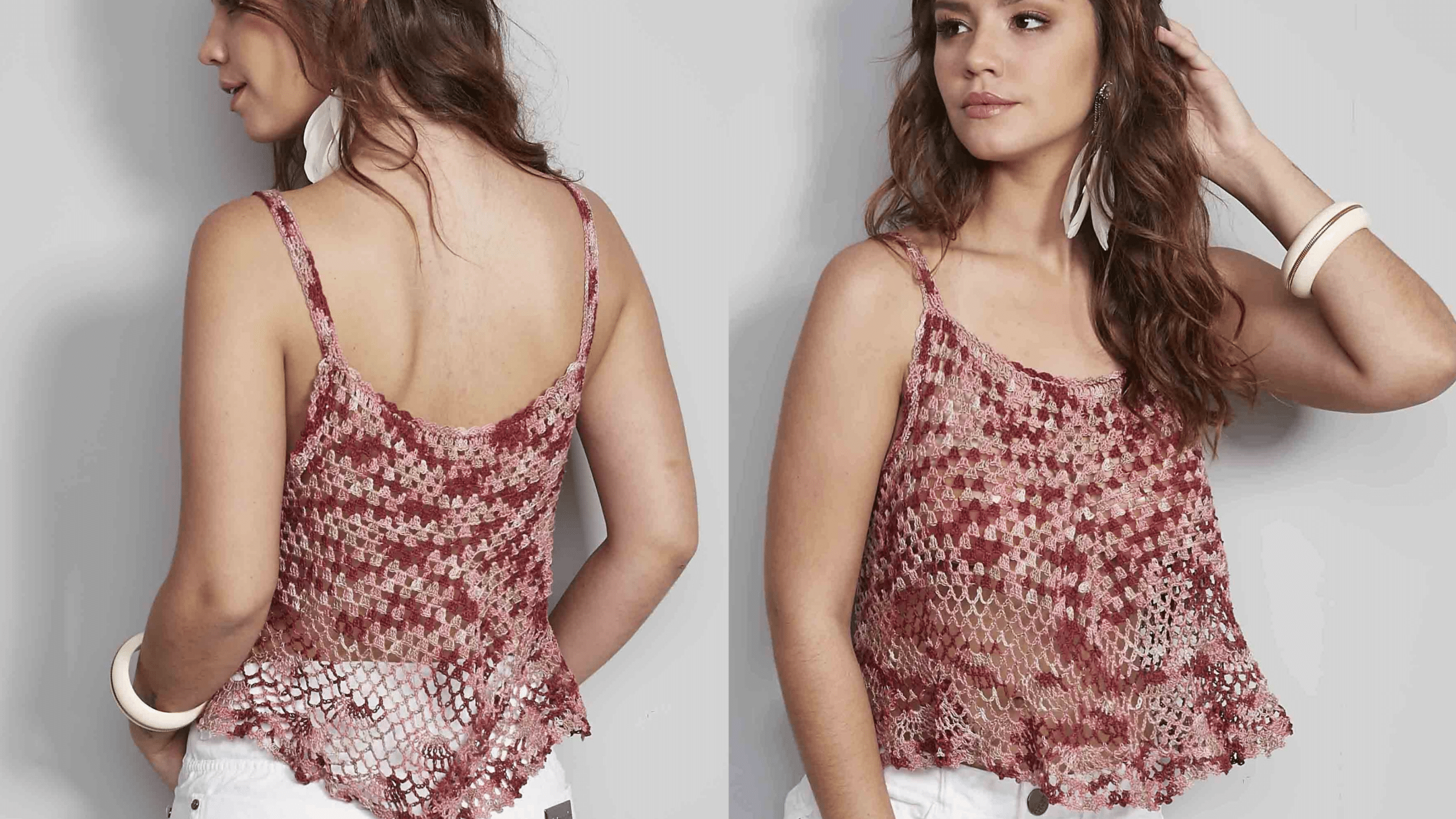 A regata de crochê Mesclada vai deixar seu look impecável