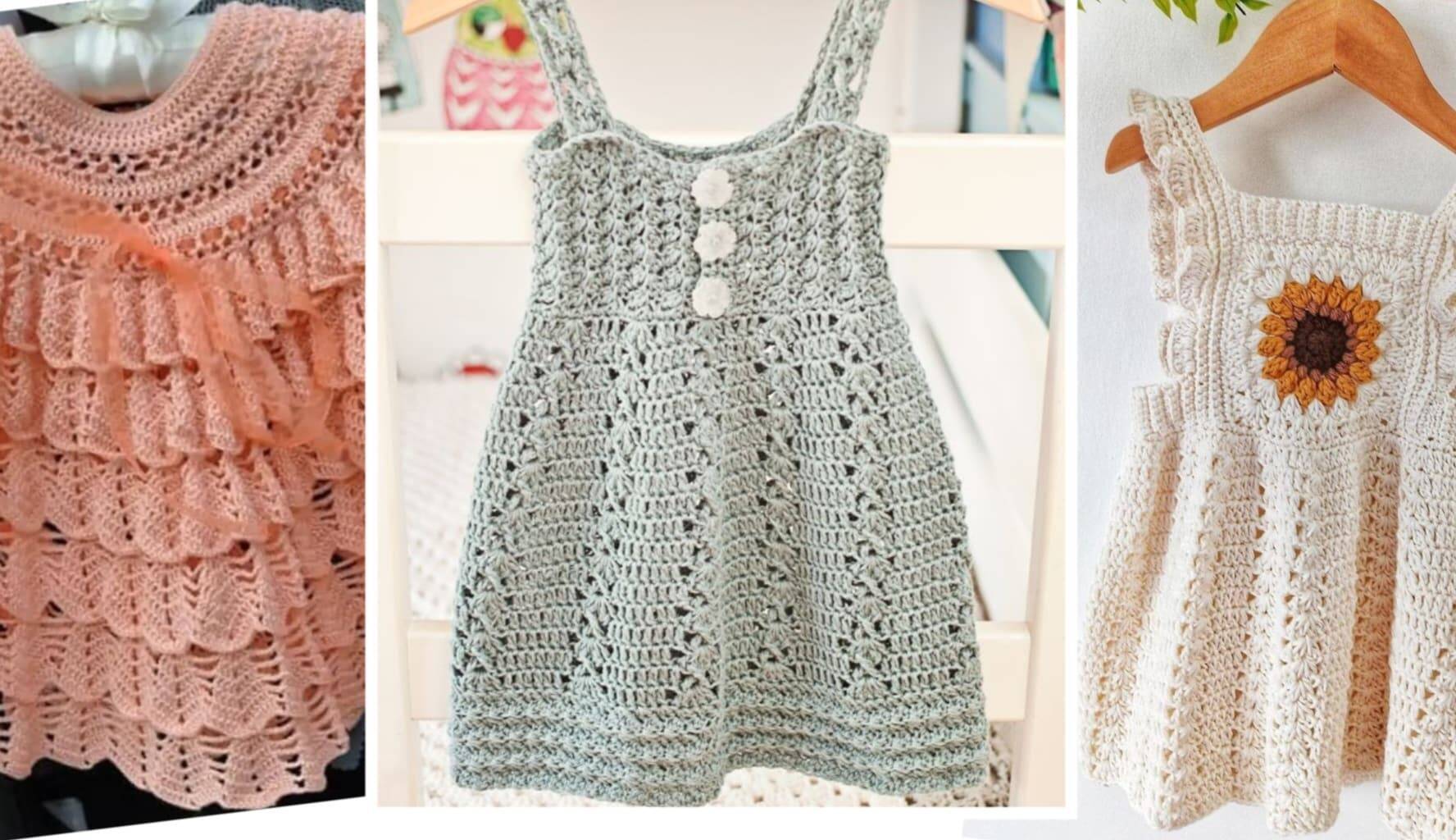 Vestidos de Crochê  INFANTIL : Gráficos e Inspirações