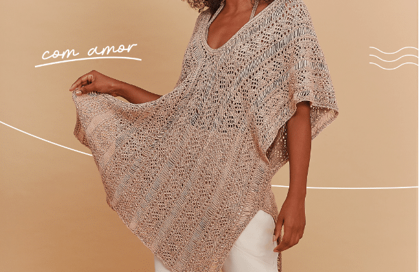 Túnica de tricô – fio Bella Arte