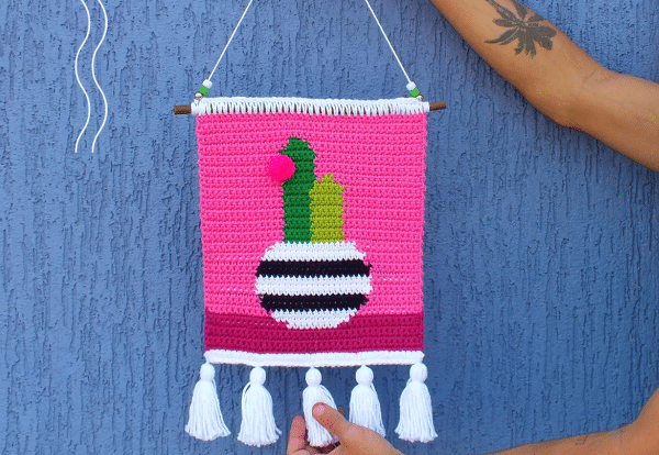 Flâmula em Crochê  Cactos –  com fio ATELIÊ