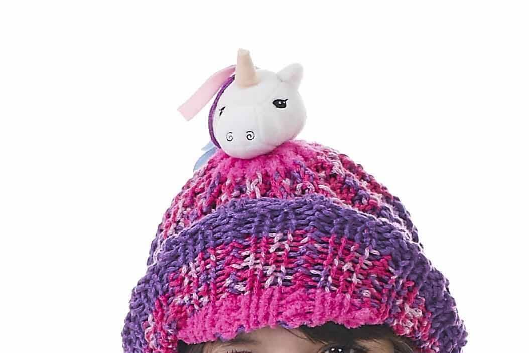 Faça o fofíssimo Gorro de Tricô Unicórnio com receita e gráfico