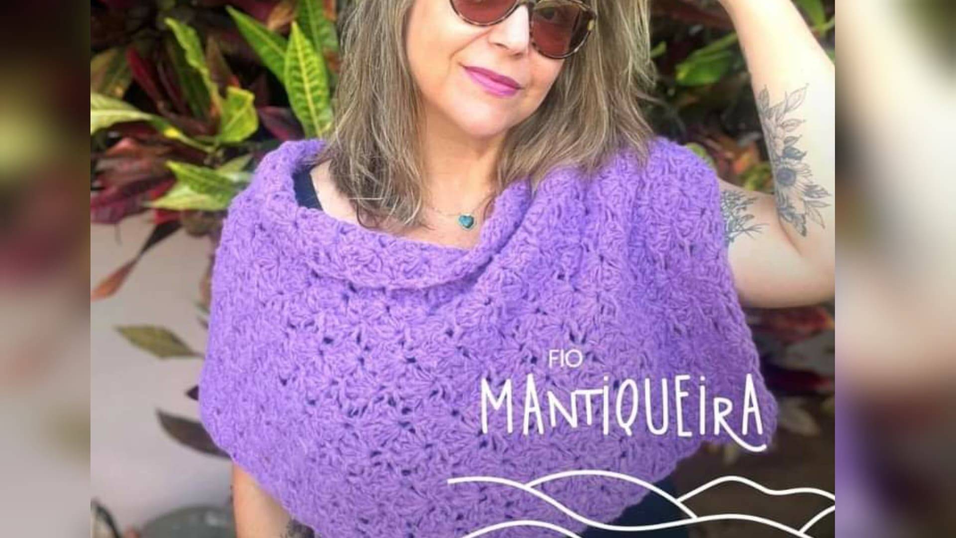 Xale de crochê com fio MANTIQUEIRA – Com gráfico