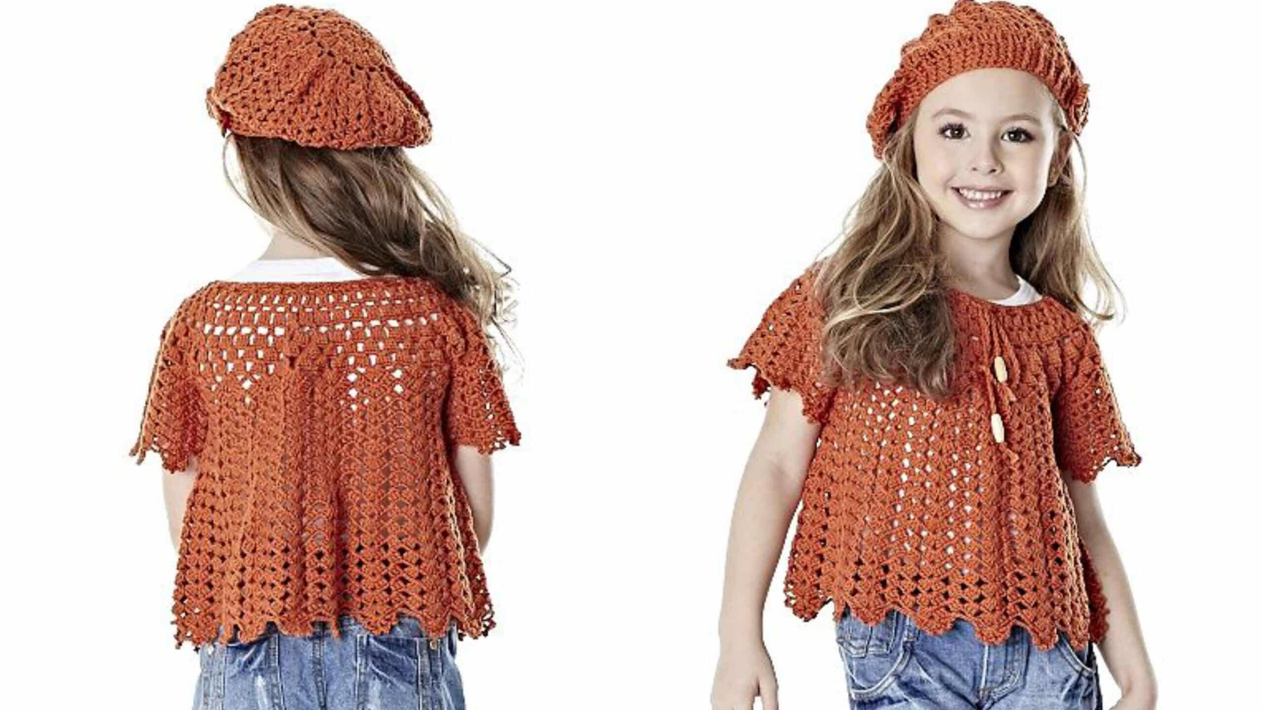 Conjunto de Crochê Infantil Ferrugem: Passo a passo