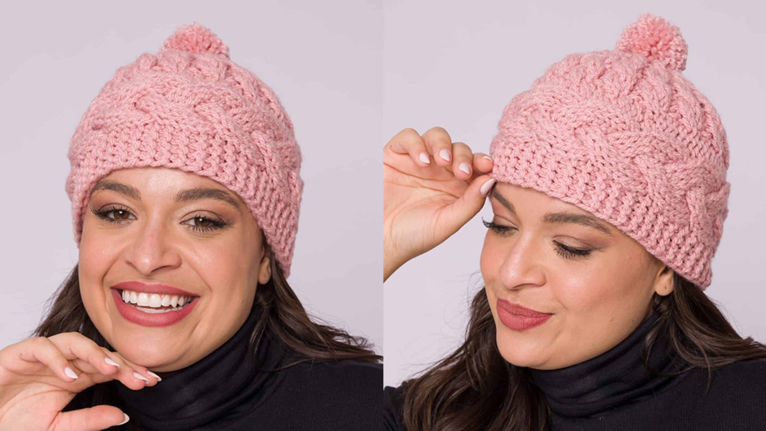 Faça o lindo Gorro de tricô Cancan com receita e gráfico