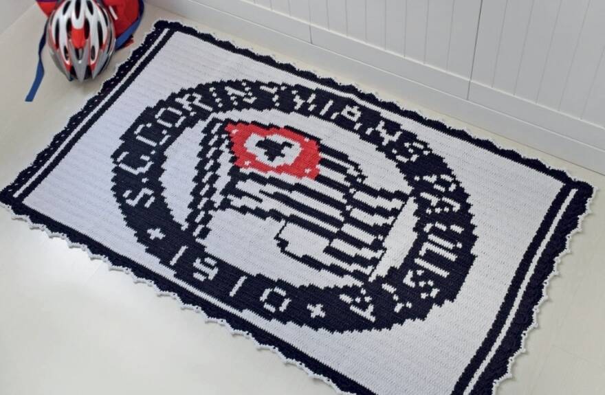 Tapete do Corinthians em Crochê: Passo a passo