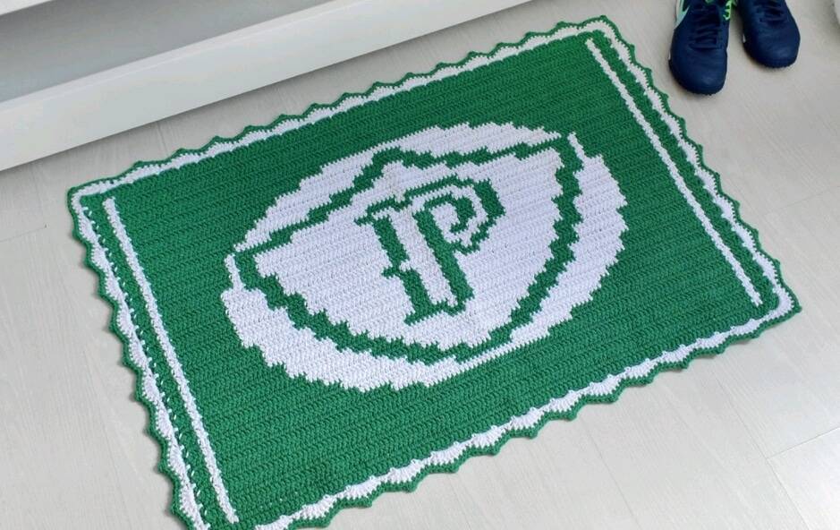Tapete do Palmeiras em crochê: Passo a passo