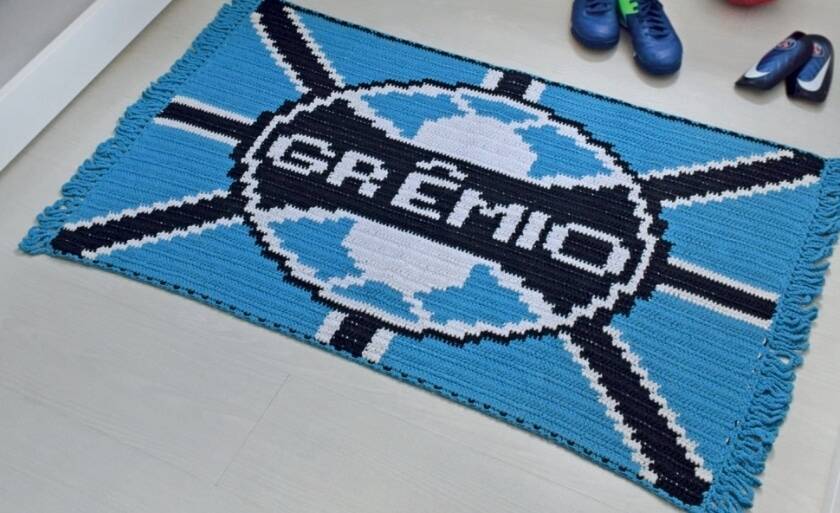 Tapete do Grêmio em crochê: Passo a passo