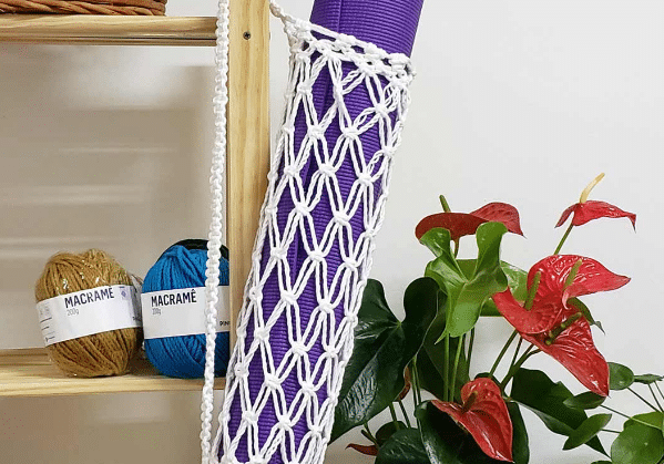 Bolsa para tapete de Yoga – Fio Macramê